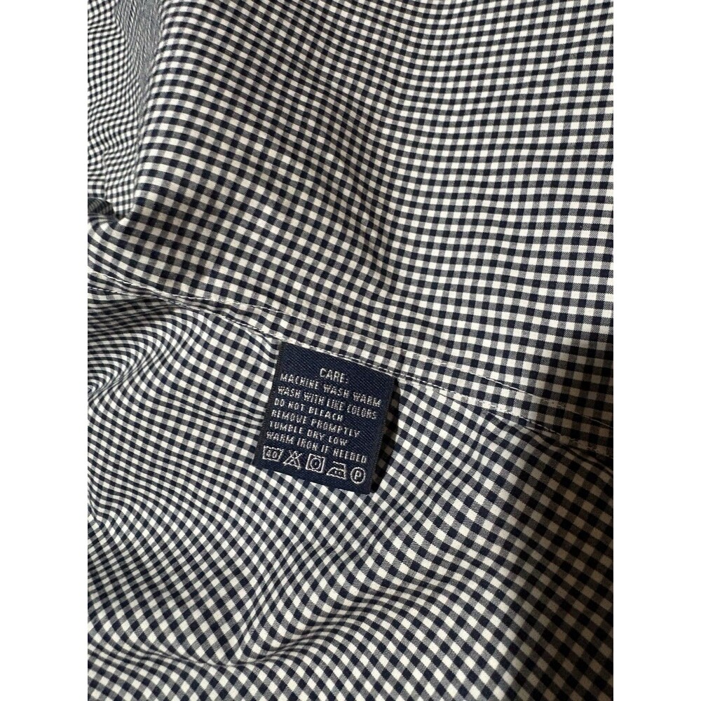 Ralph Lauren Sport Women's Navy Gingham Button Down 1/2 Sleeve Navy Pony Size 6 - Picture 4 of 8